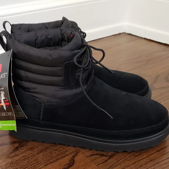 UGG | Shoes | Ugg Classic Mini Lace Up Weather Black Leather  display picture 2